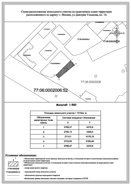 Кадастровый план земельного участка